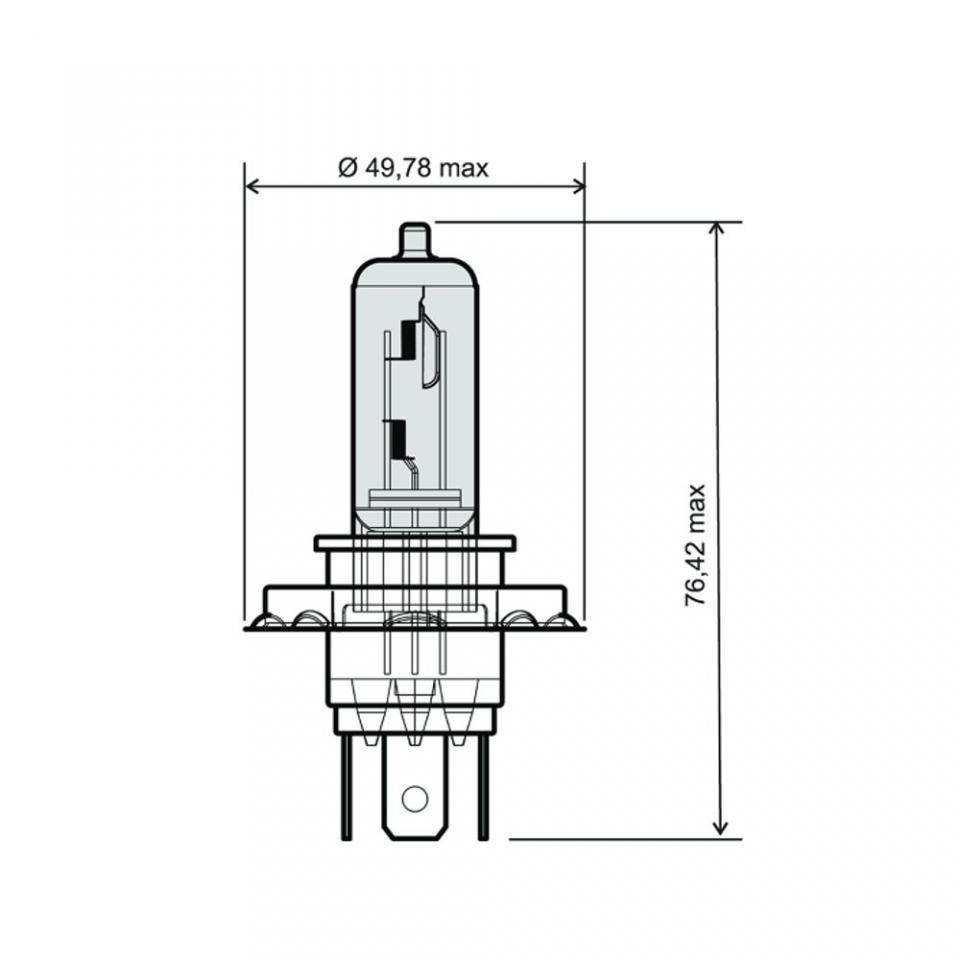 Ampoule RMS H4 12V 35/35W blanche pour auto moto scooter quad / à l'unité Neuf