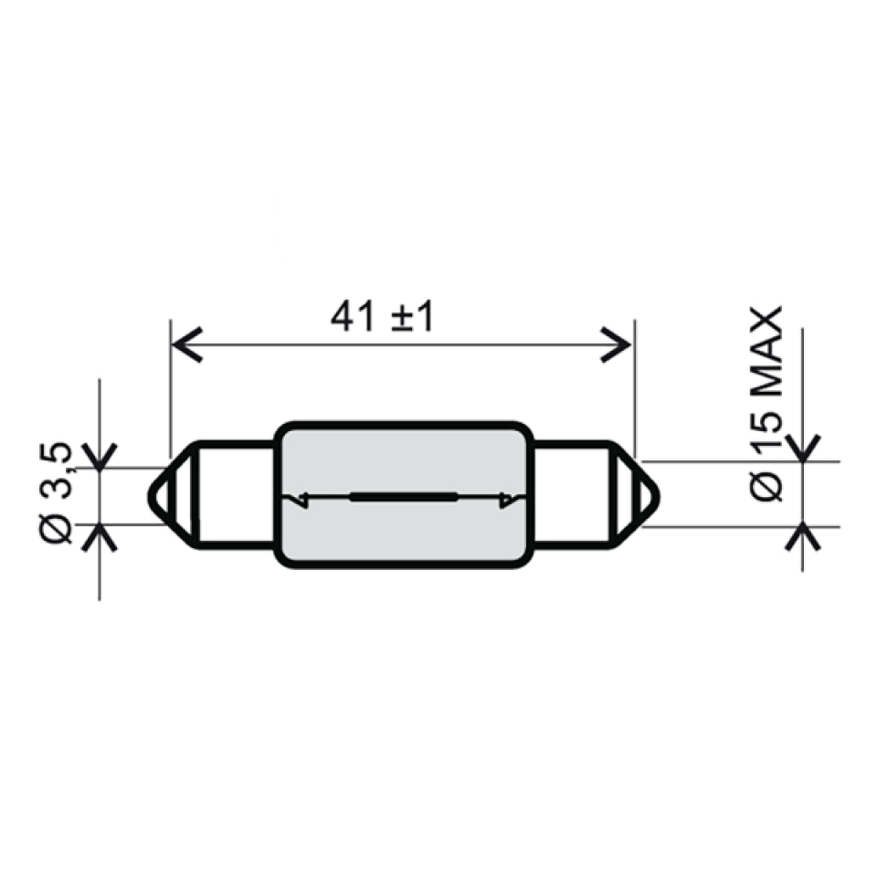Ampoule blanche RMS Moto pour moto 12V 15W T15x44 Neuf