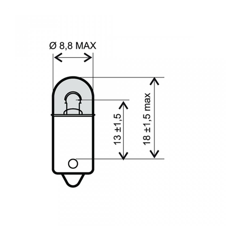 Ampoule RMS 12V 4W BA9S blanche pour moto auto scooter mobylette / unité Neuf