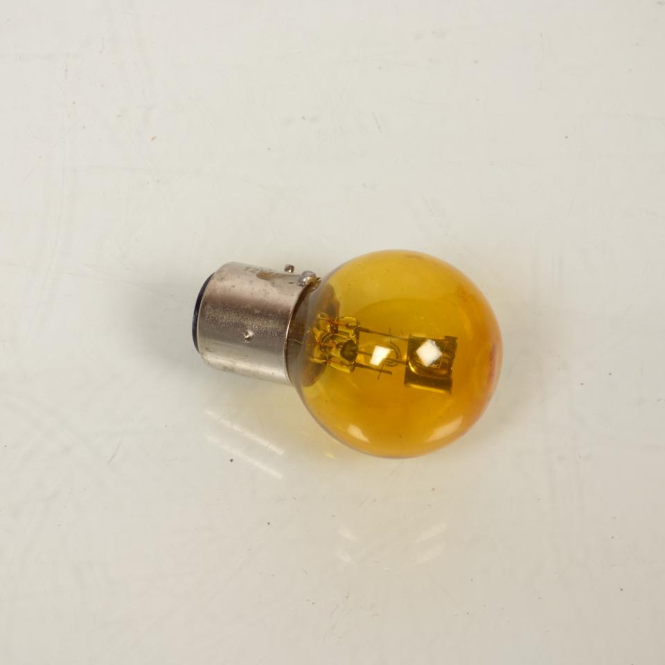 Ampoule jaune phare avant lampe optique 3 ergots BA21d 12V 35/35W RSM pour moto