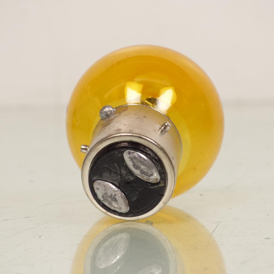 Ampoule jaune phare avant lampe optique 3 ergots BA21d 12V 35/35W RSM pour moto