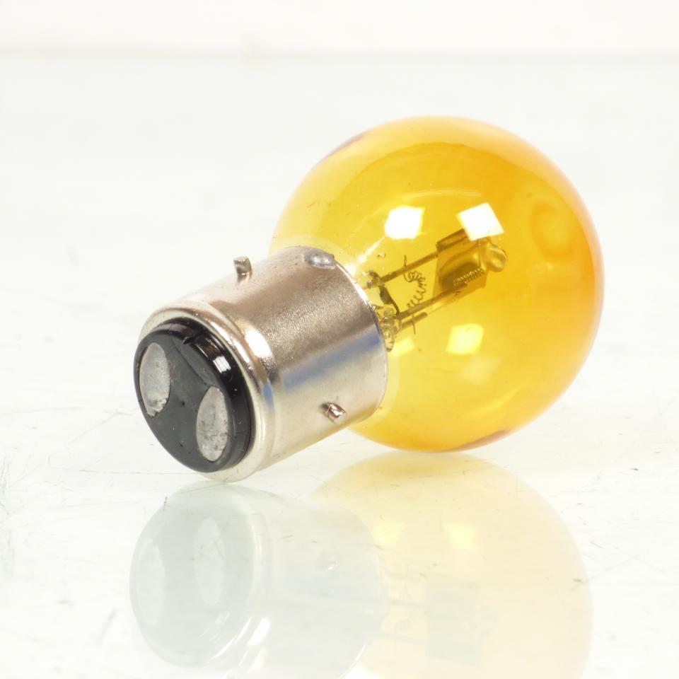 Ampoule jaune BA21d 6V 25/25W 3 plots pour moto auto ancienne Neuf