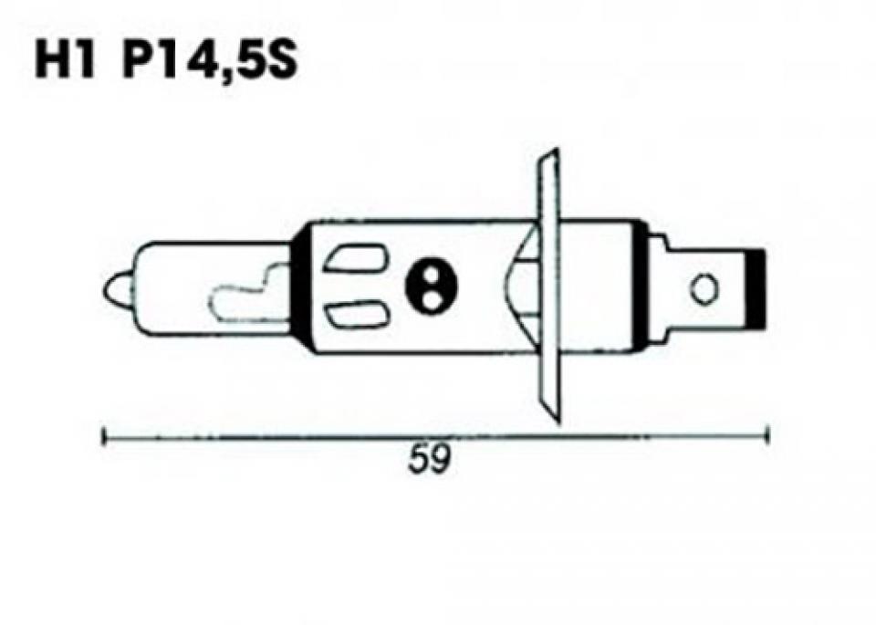 Ampoule type H1 en 12V 55W avec culot P14,5S pour moto scooter quad voiture Neuf