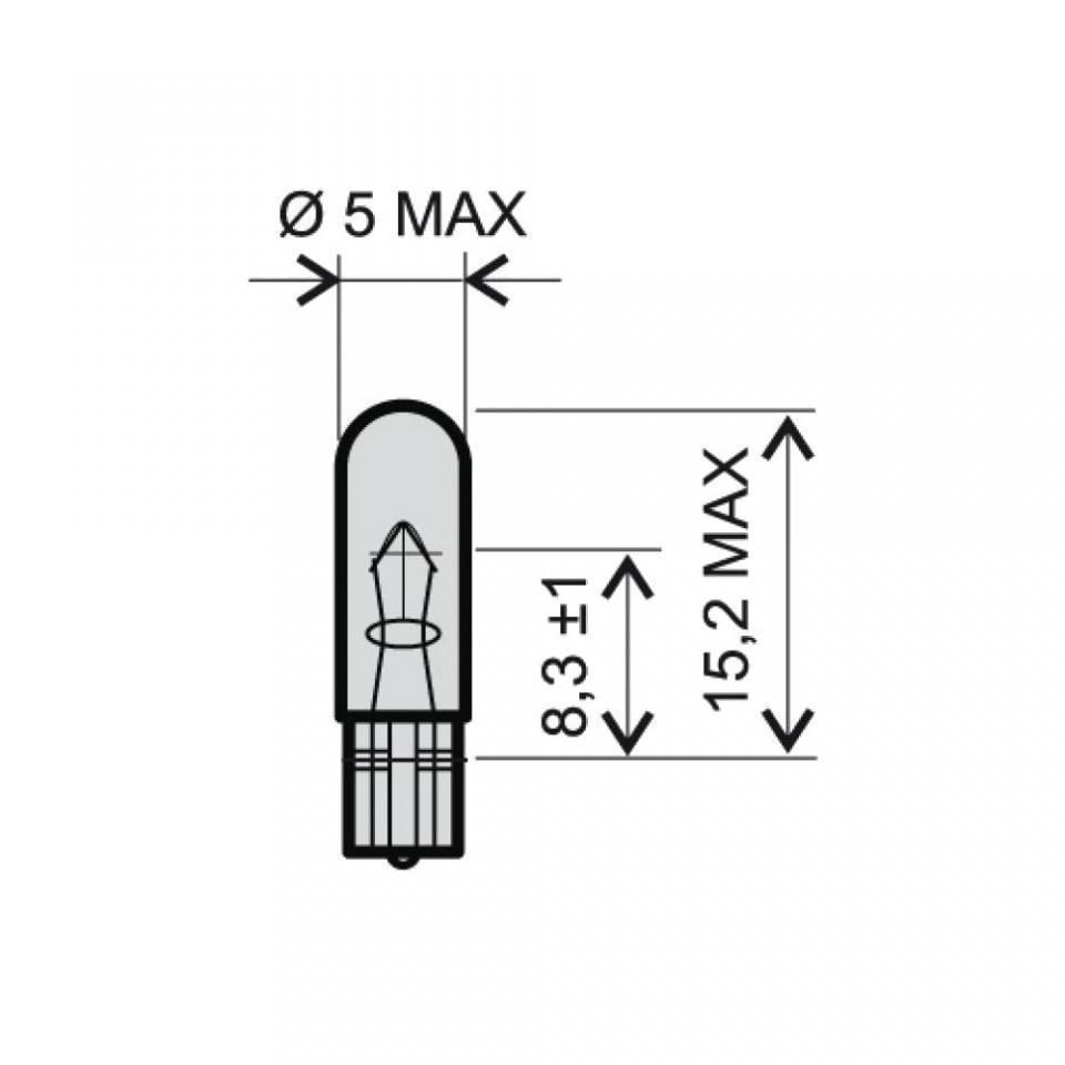 Ampoule origine pour Scooter Peugeot 50 TKR 2000 à 2003 1.2W T5 W2x4.6d / 4SB-H4347 Neuf