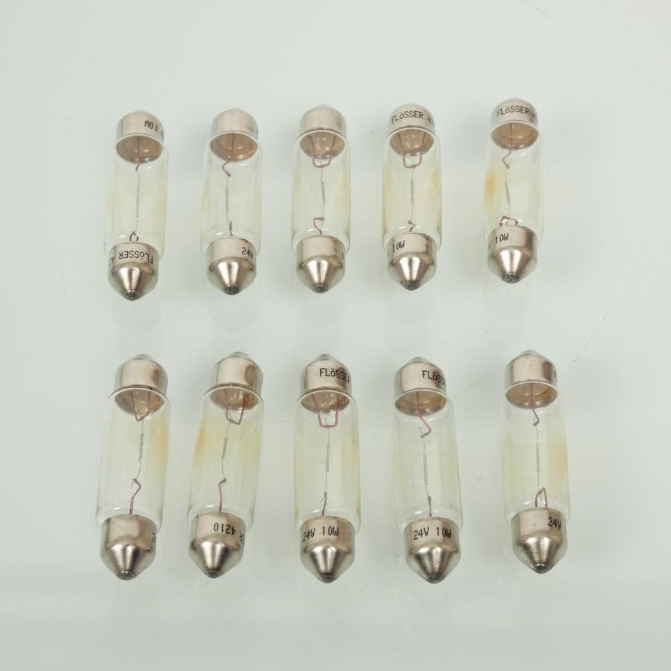 Ampoule Flosser pour autot moto scooter 4210 / 24V 10W SV8.5 navette Neuf