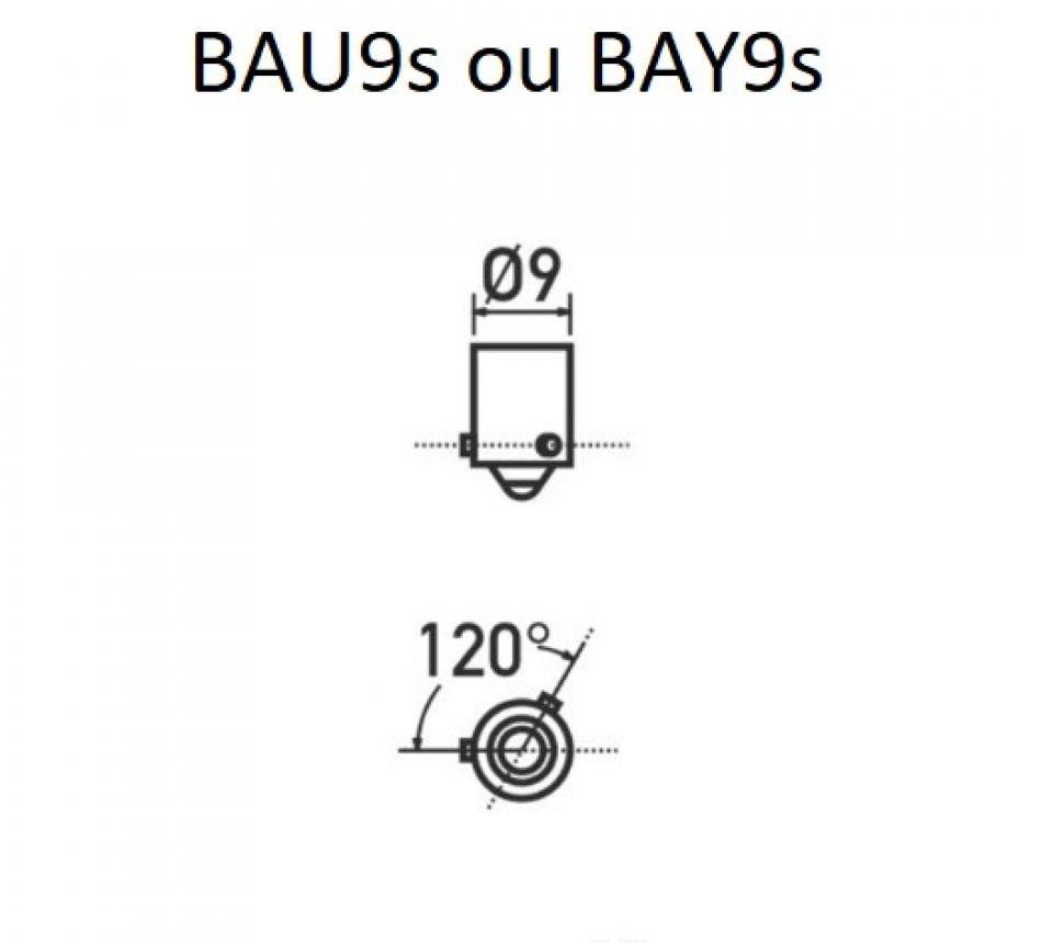 Ampoule Flosser pour auto moto 12V 21W blanche BAY9S / 6021 Neuf