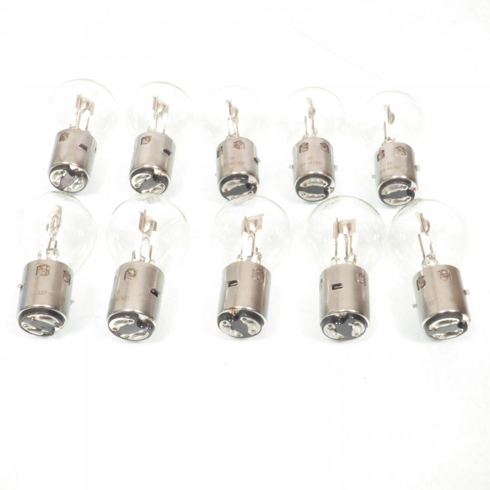 10 Ampoule RMS Moto pour deux roues 12V 45/40W BA20D B35 Neuf