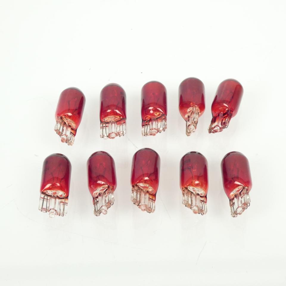 Ampoule rouge Flosser 12V 5W W2.1x9.5d pour moto / 429109 / Par 10 Neuf