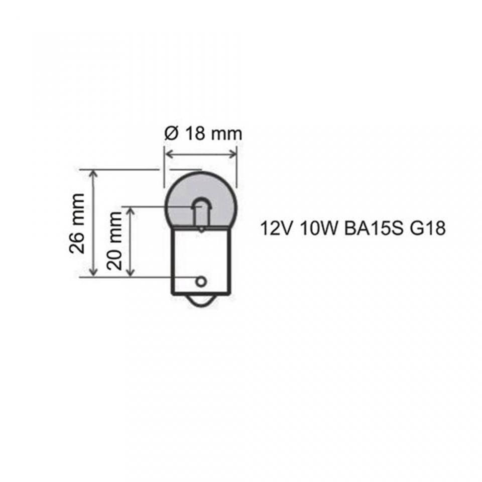 Lot de 4 ampoule de clignotant orange 12V 10W culot BA15S One pour moto scooter Neuf