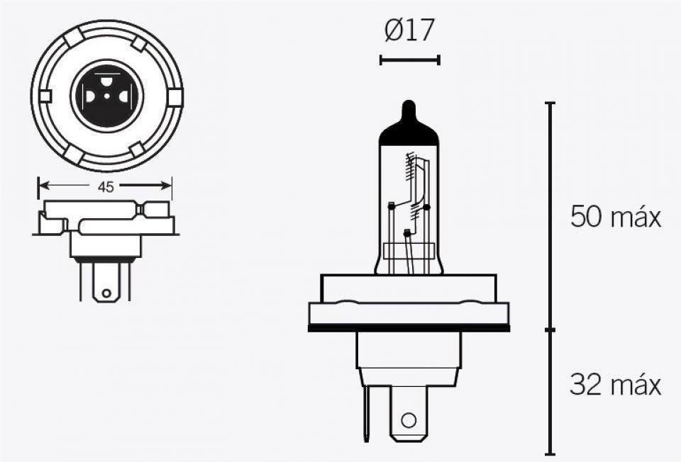 Ampoule pour Auto 14640 / H5 60/55W P45T Neuf