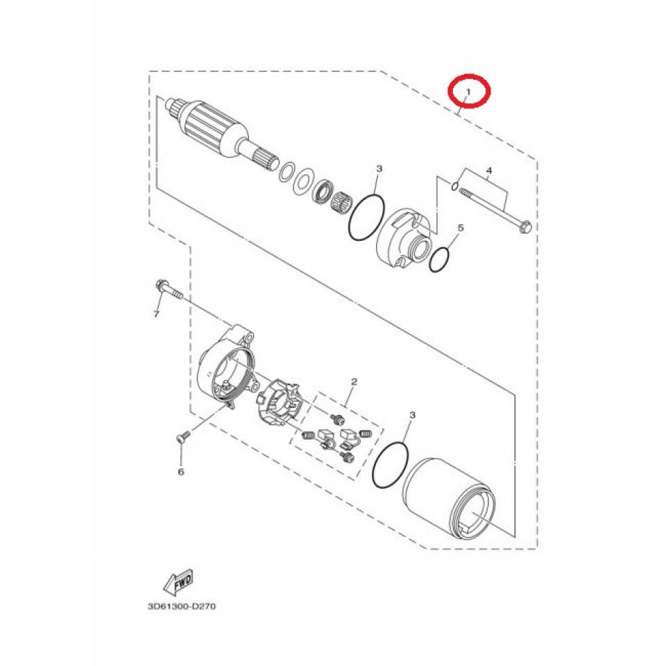 Démarreur 3D9 3D9-H1800 12V pour moto Yamaha 125 YBR 2005 à 2011 Occasion