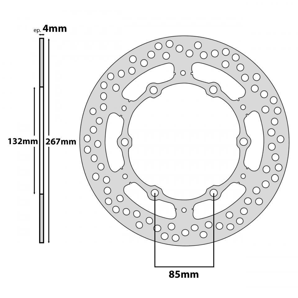 Disque de frein P2R pour Auto Yamaha 2008 à 2011 Neuf