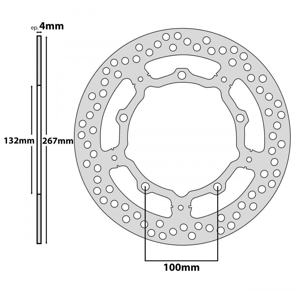 Disque de frein P2R pour Scooter Yamaha 530 T-Max 2012 à 2016 Neuf