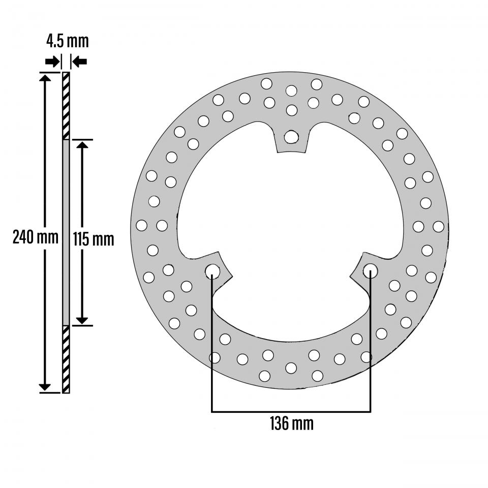 Disque de frein Newfren pour Scooter Suzuki 125 Uh Burgman 2014 à 2020 Neuf