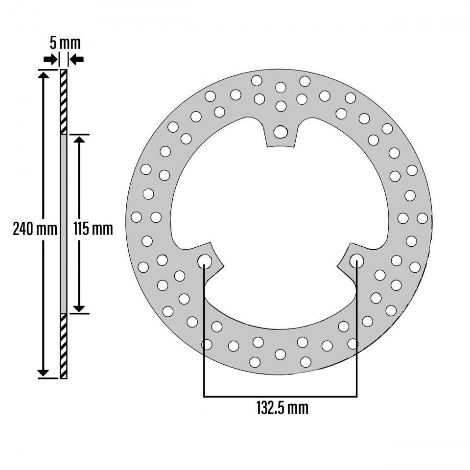 Disque de frein Newfren pour Moto Honda 450 CRF L 2019 à 2020 Neuf
