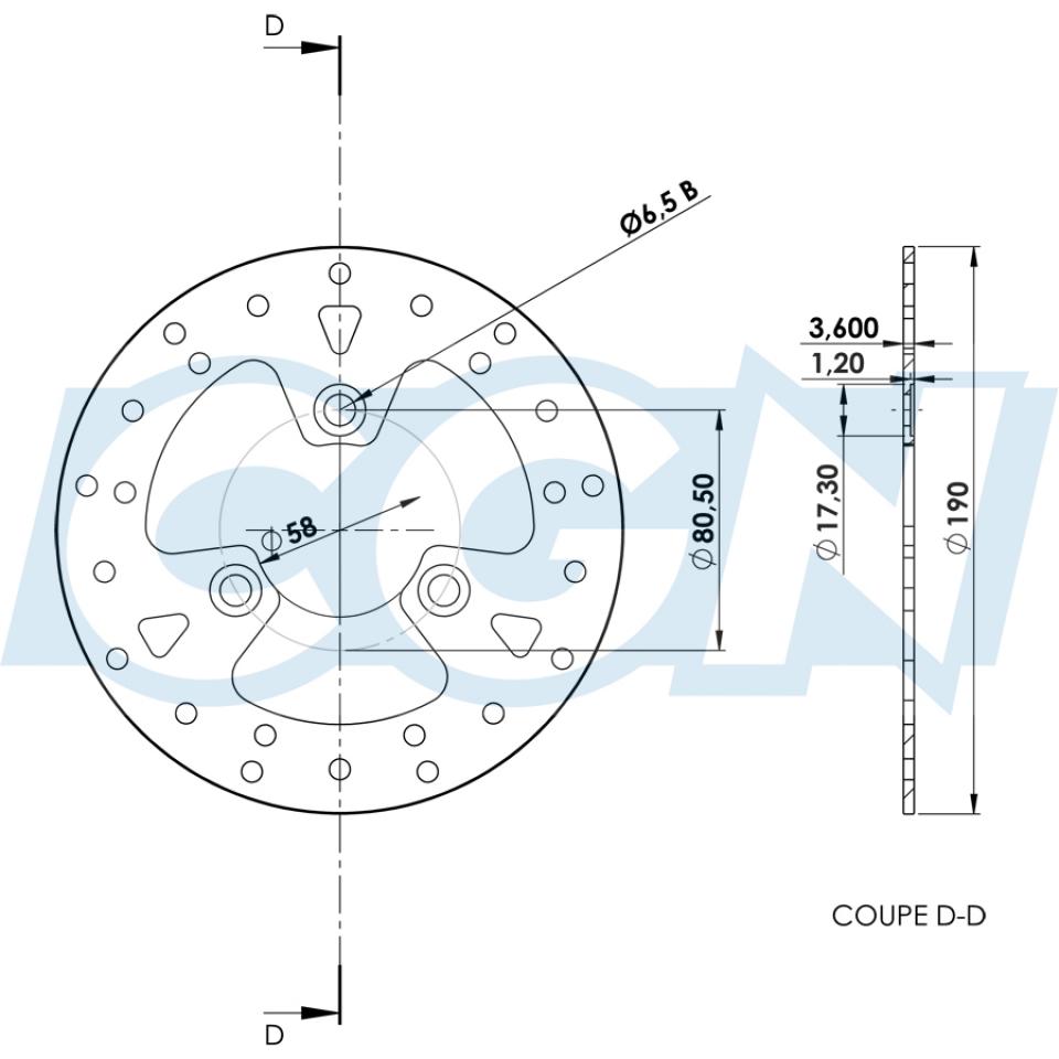 Disque de frein Galfer pour Scooter Aprilia 50 Area 51 Après 1998 Neuf