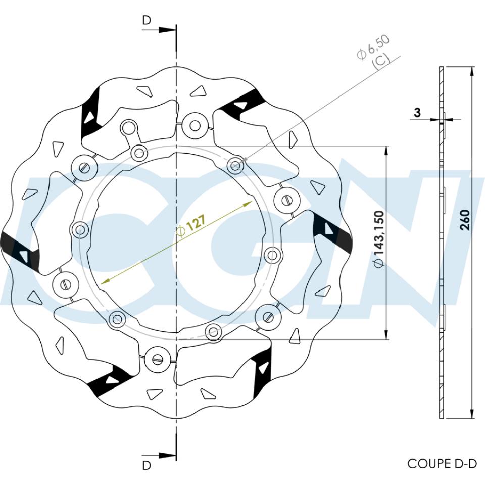 Disque de frein Galfer pour Moto Beta 250 XTRAINER Après 2018 Neuf