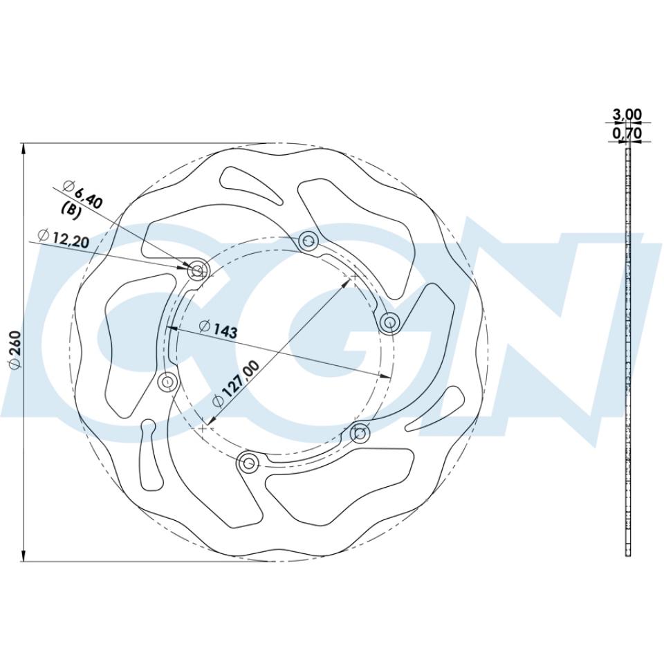 Disque de frein Galfer pour Moto Beta 250 XTRAINER Après 2018 Neuf