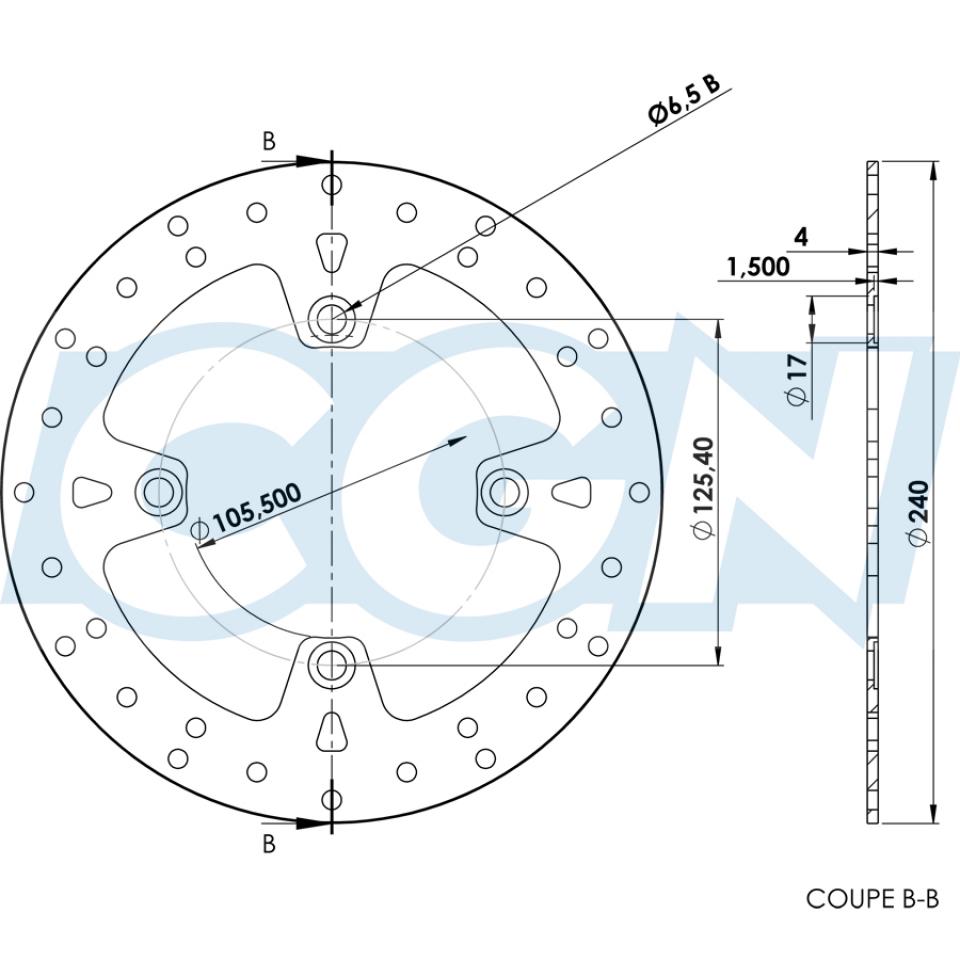 Disque de frein Galfer pour Scooter Keeway 125 Outlook 2007 à 2008 Neuf