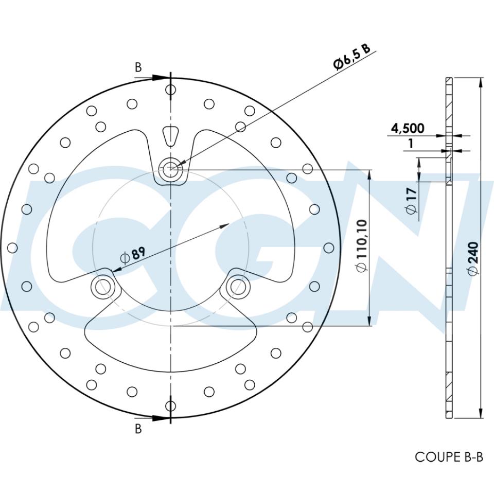 Disque de frein Galfer pour Scooter Suzuki 125 Uh Burgman 2007 à 2013 Neuf