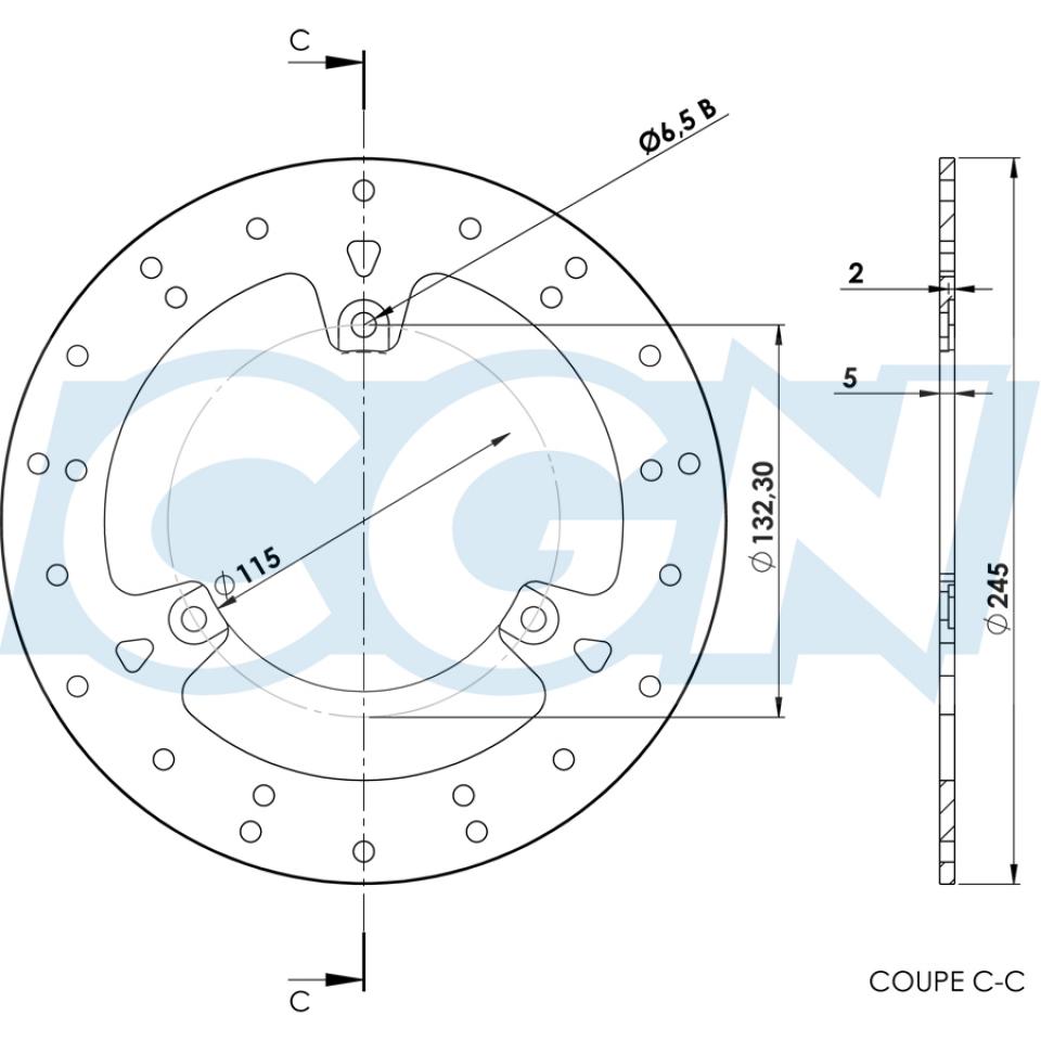 Disque de frein Galfer pour Scooter Yamaha 125 X-Max Après 2018 Neuf