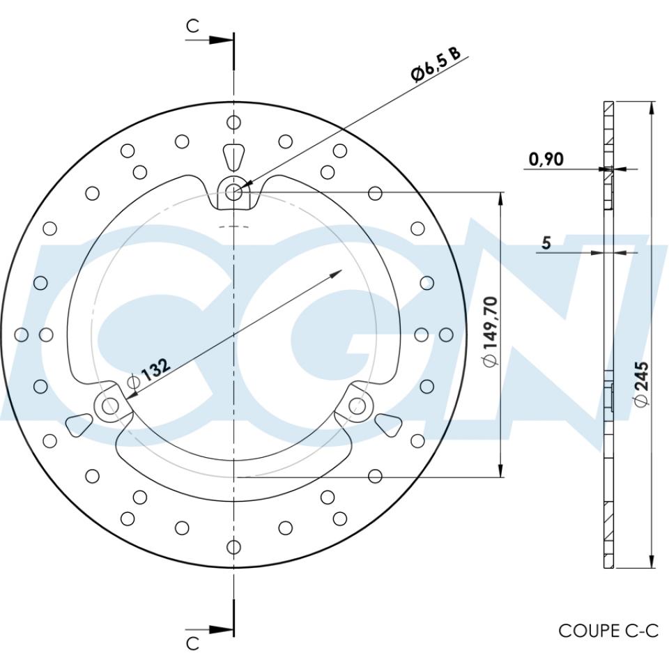 Disque de frein Galfer pour Scooter Yamaha 125 X-Max Après 2018 Neuf