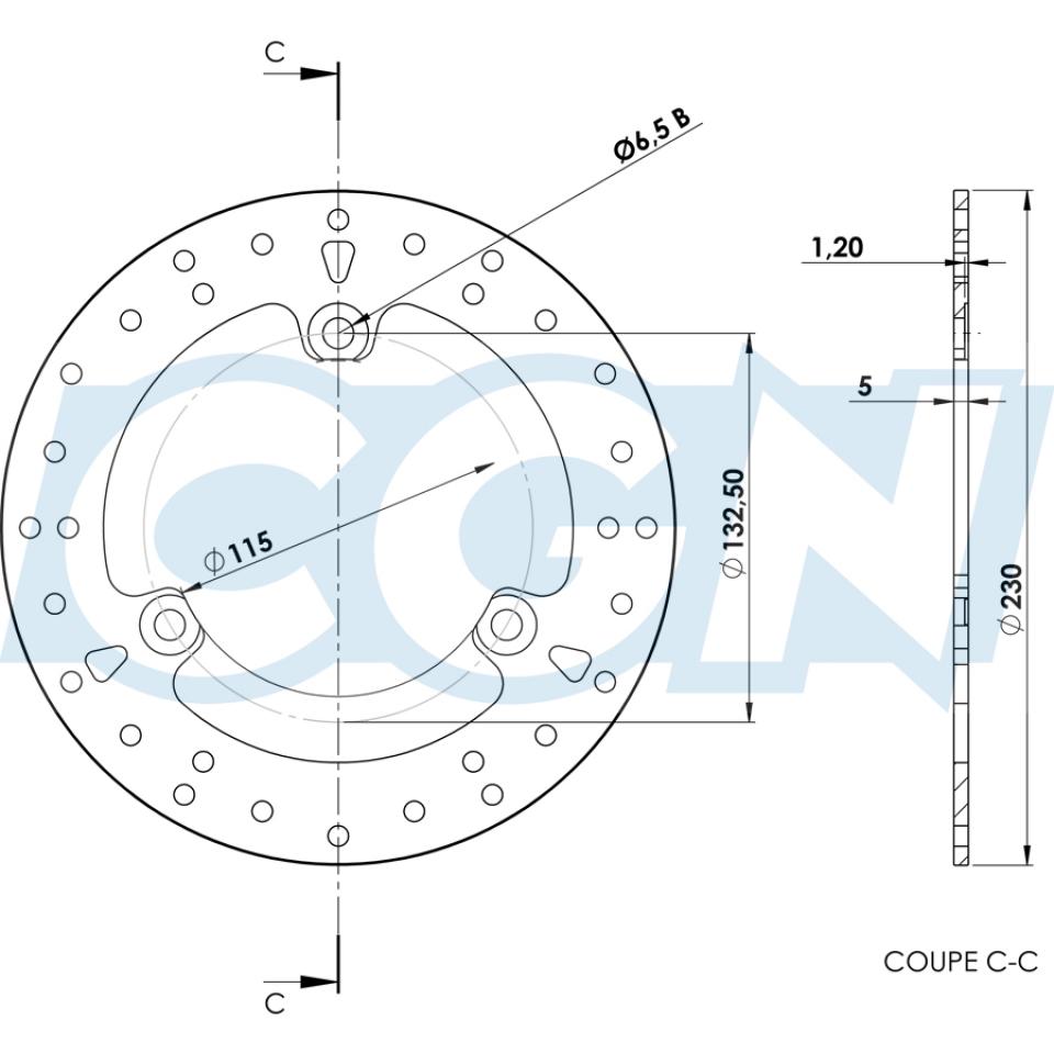 Disque de frein Galfer pour Scooter Yamaha 125 N-MAX ABS Après 2015 Neuf