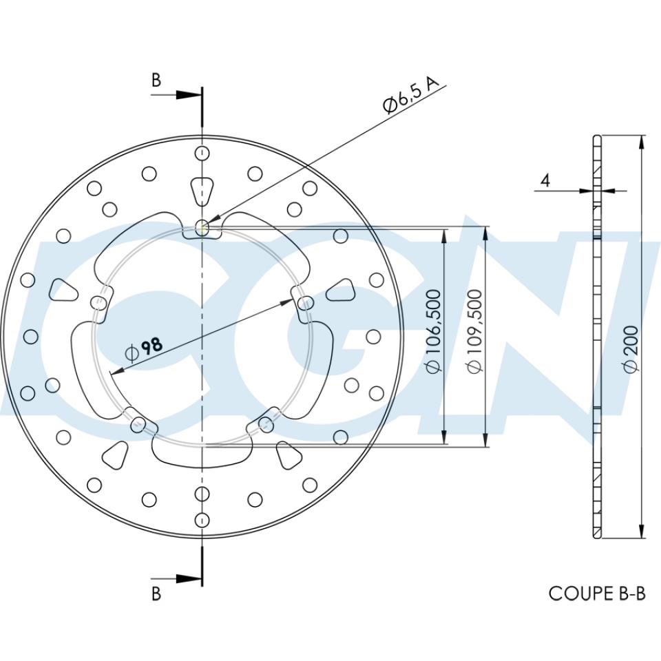 Disque de frein Galfer pour Scooter Piaggio 100 Fly Après 2007 Neuf