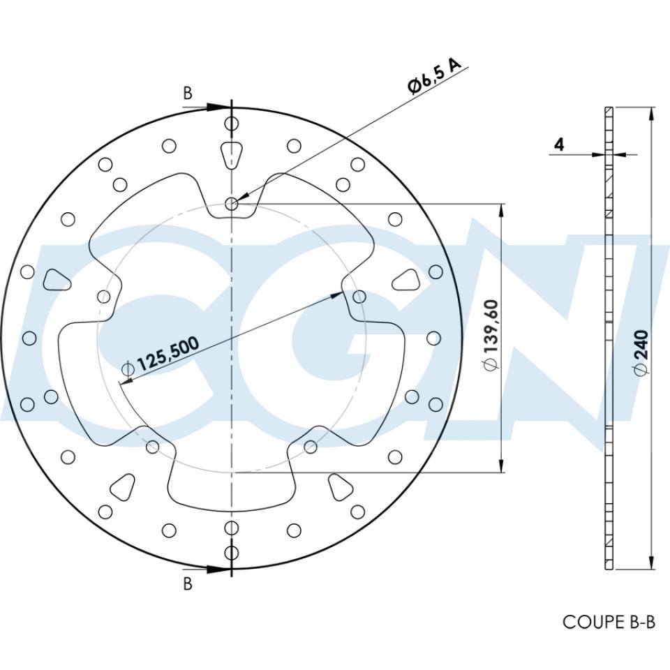 Disque de frein Galfer pour Scooter Peugeot 500 Satelis Après 2006 Neuf