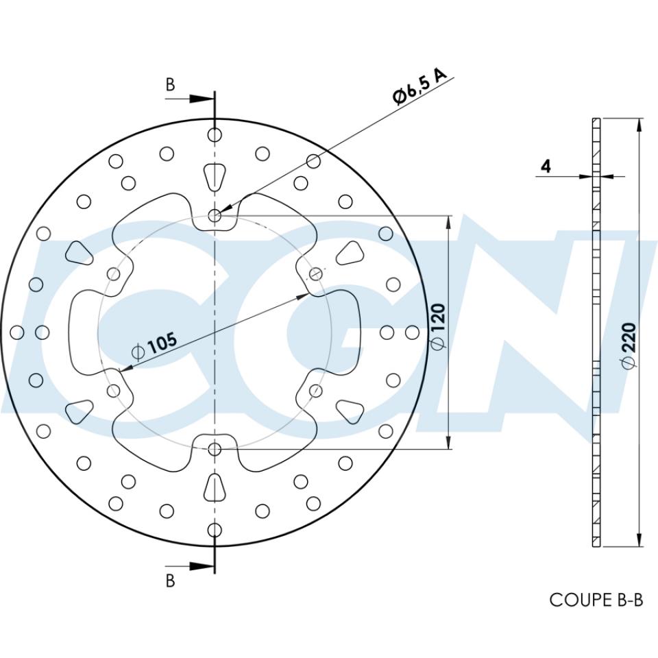 Disque de frein Galfer pour Scooter Piaggio 100 Free Après 2002 Neuf