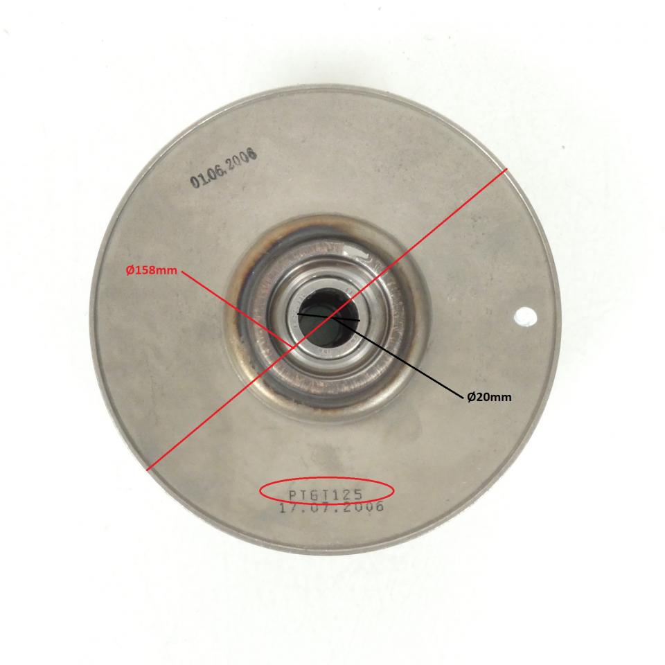 Embrayage pour scooter Peugeot Correcteur Ø158mm cloche Ø134mm PTGT125 Neuf