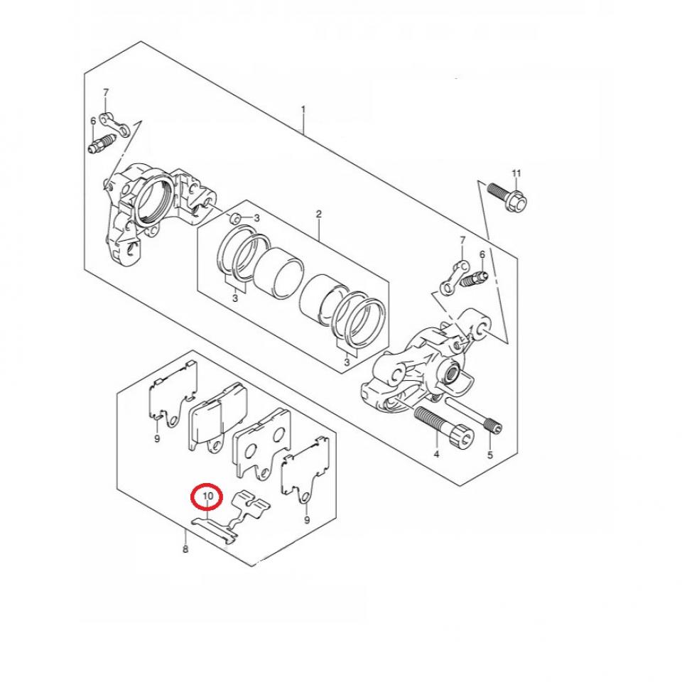 Freinage Ressort anti-vibration origine pour moto Suzuki 1000 Gsx-R 69315-18G00