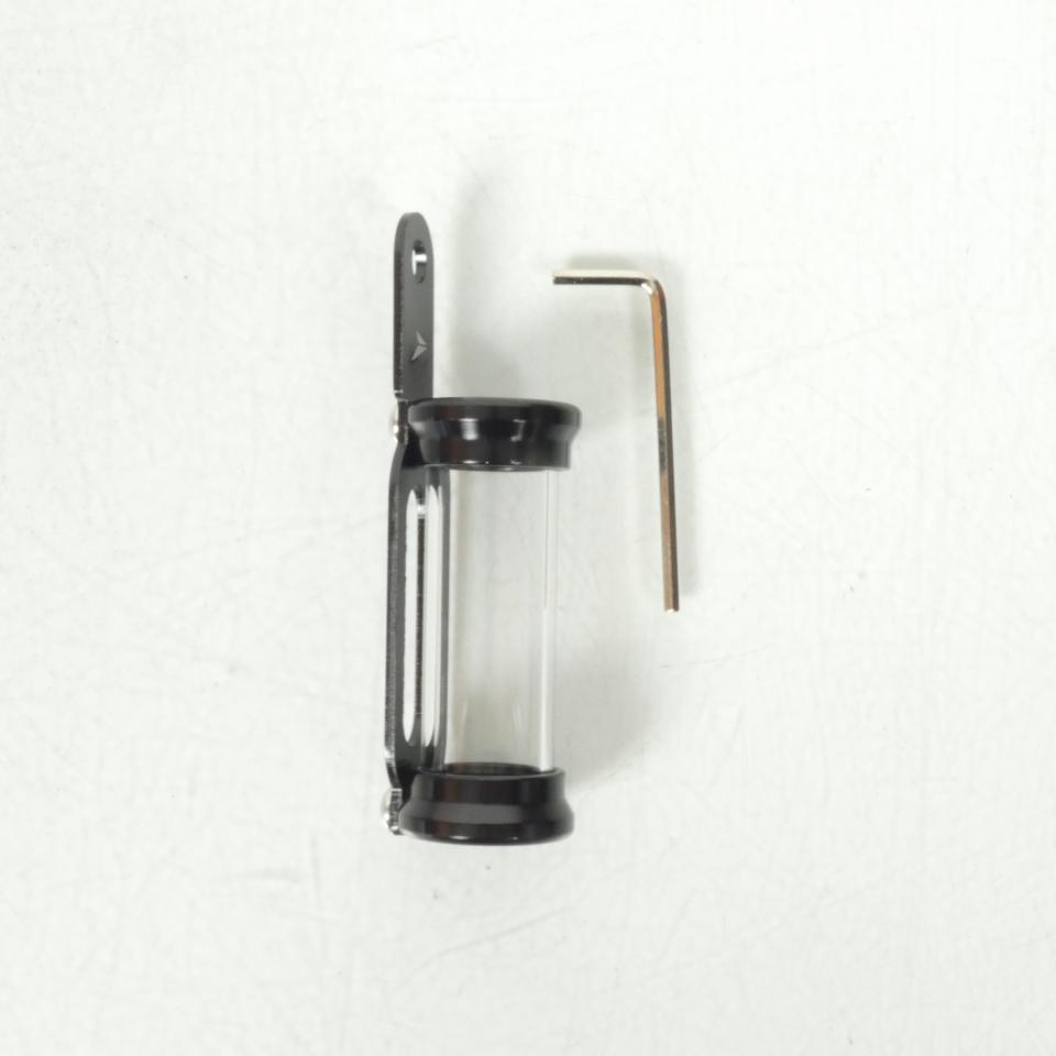 Support porte vignette tube aluminium noir Chaft pour deux roues moto IN849 Neuf