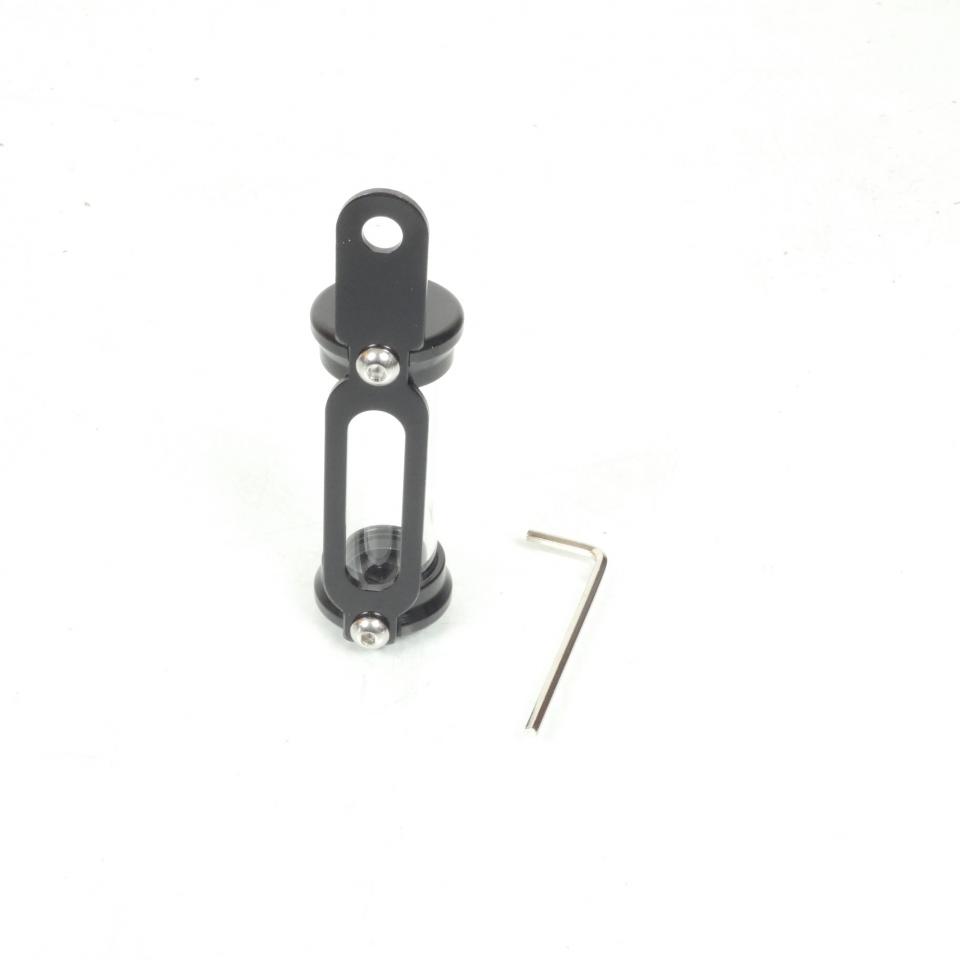 Support porte vignette tube aluminium noir Chaft pour deux roues moto IN849 Neuf