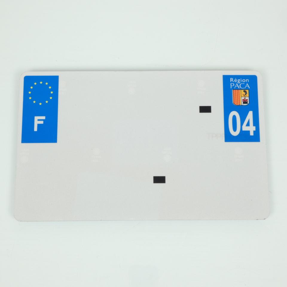 10 plaque immatriculation alu fond blanc dépt 04 210x130mm Tiflex pour moto Neuf