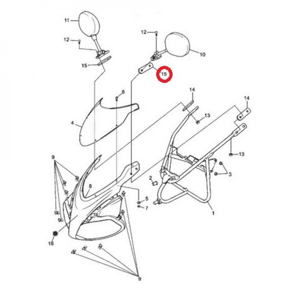 Ammortisseur de rétroviseur origine pour Yamaha 50 TZR 2UTF83720000 Neuf