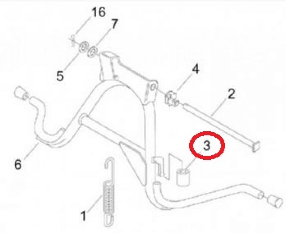 Caoutchouc buté de béquille origine pour Scooter Aprilia 50 Amico AP8220239 Neuf