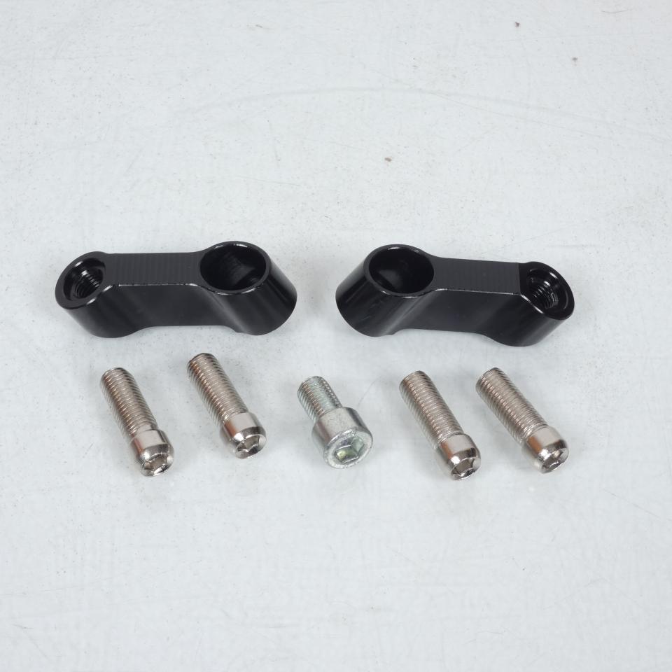 Paire prolongateur de rétroviseur noir Chaft pour moto IN731 M10 pas 125 Neuf