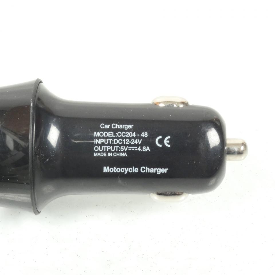 Chargeur allume cigare IPhone Lightning TECNO GLOBE pour moto 12V/24V 2.4A