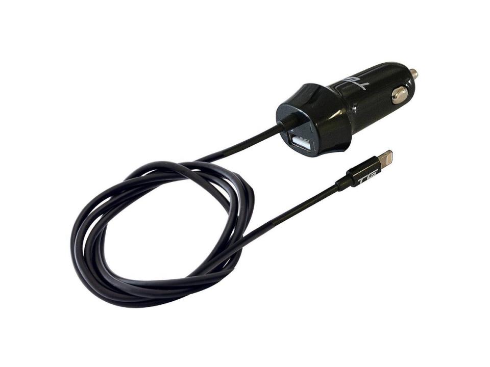 Chargeur allume cigare IPhone Lightning TECNO GLOBE pour moto 12V/24V 2.4A