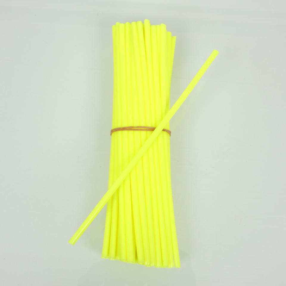 Kit 63 couvre rayon de jante jaune fluo L225mm pour moto cross enduro Neuf
