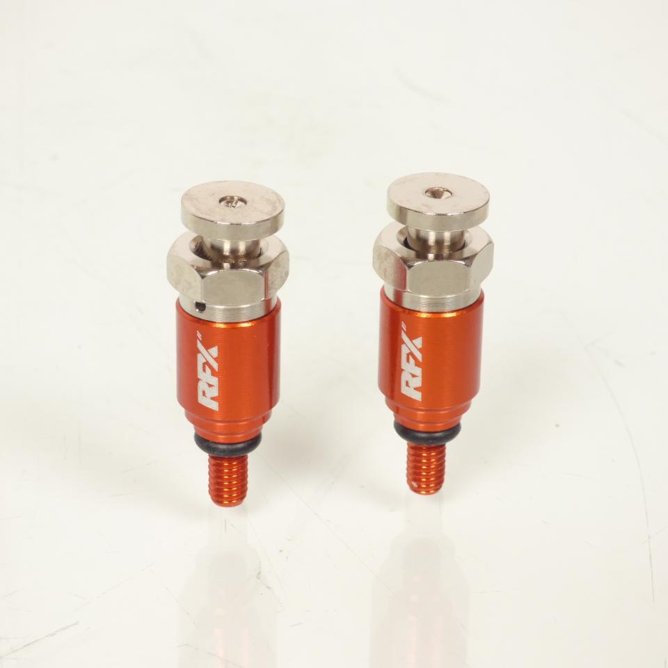Purgeurs de fourche RFX M4x0.7 orange gris pour moto cross enduro tout terrain
