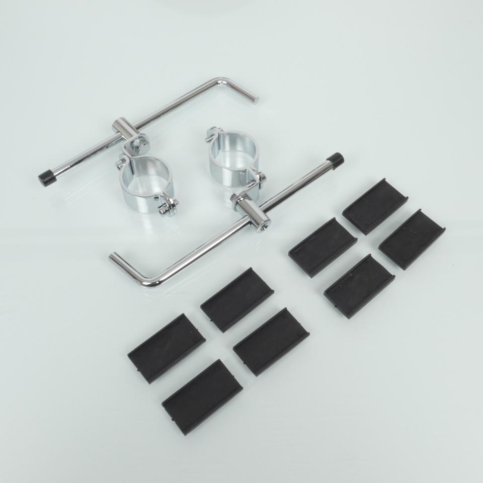 Kit fixation chromé pour bulle saut de vent Puig Roadster moto phare rond Neuf