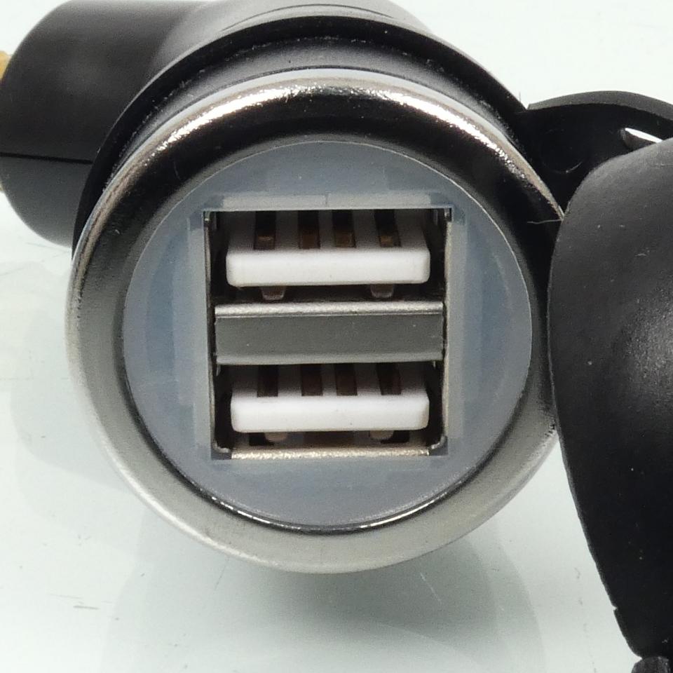 Adaptateur prise DIN ISO 4165 Ø12mm à double USB 5V 2A pour auto moto Neuf
