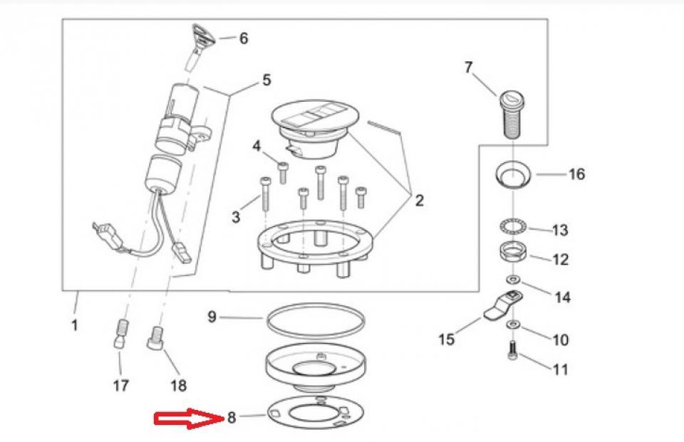 Accessoire pour moto Aprilia 125 RS 1999 - 2010 AP8144159 Neuf