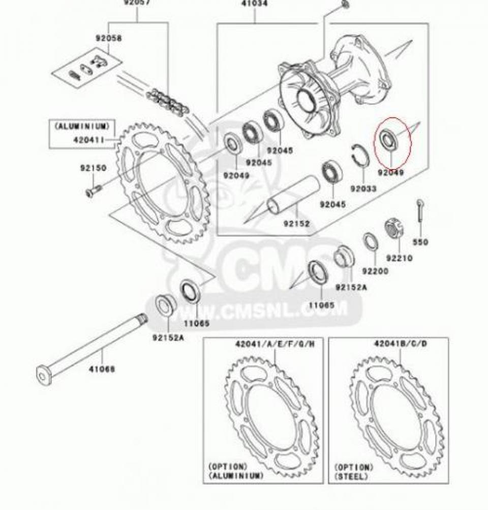 Accessoire Générique pour Moto Kawasaki 125 KX 2003 à 2012 92049-1614 Neuf