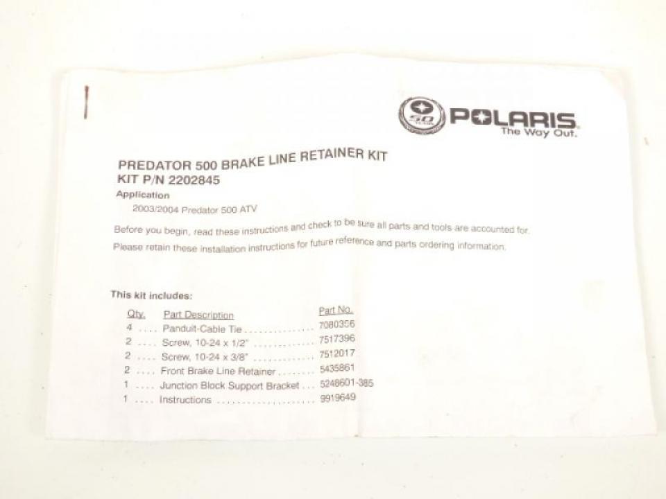 Accessoire origine pour Quad Polaris 500 Predator 2202845 Neuf en destockage