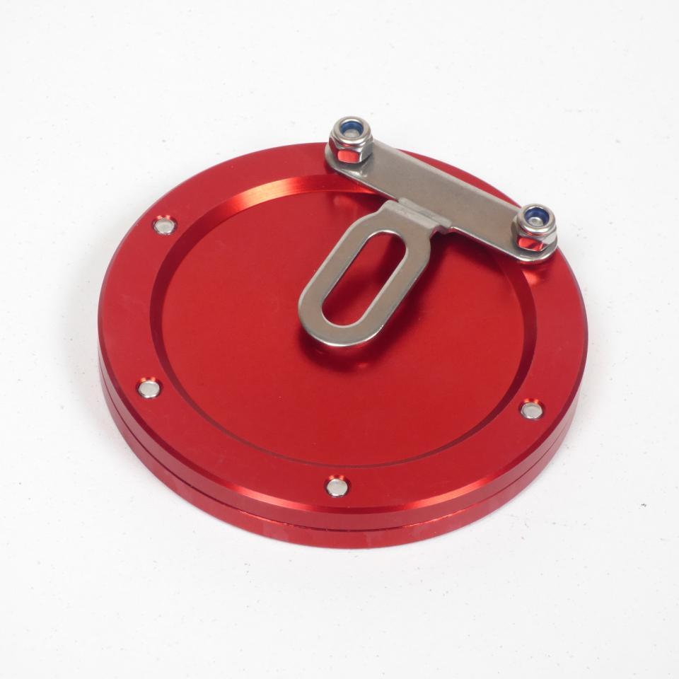 Support alu vignette d'assurance rond rouge Mad pour moto scooter quad Neuf