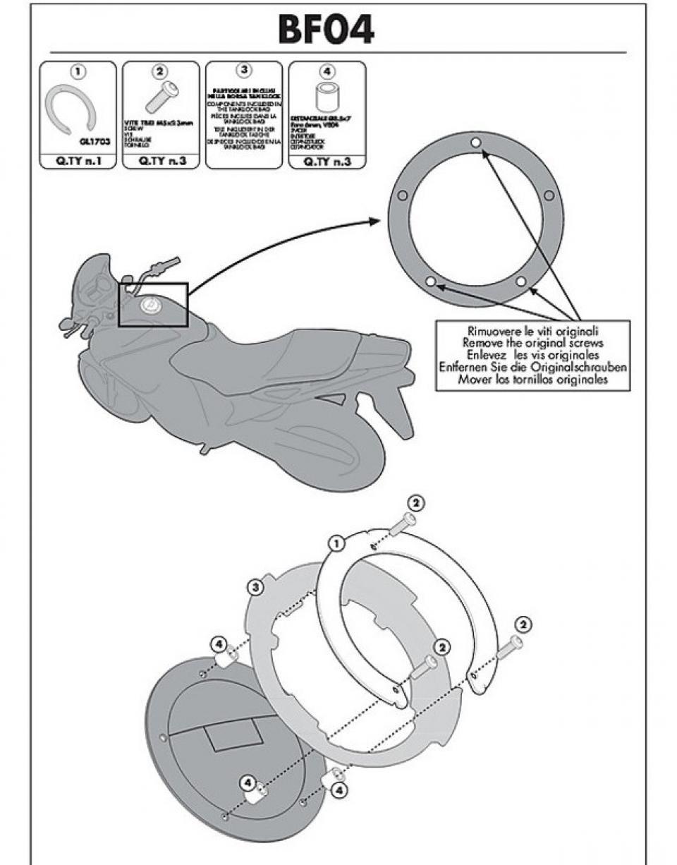 Accessoire Kappa pour Moto Kawasaki 600 ZX6R 2009 à 2012 BF04K Neuf