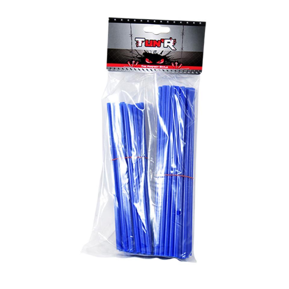 Jeu 76 couvre rayon bleu pour jante avant arrière moto cross enduro supermotard